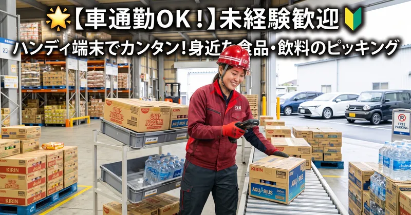 〈月収例：17万円〜〉柏駅から車で20分🚘️食品を扱う常温倉庫での軽作業スタッフ！
