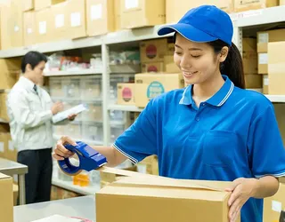 梱包作業の様子