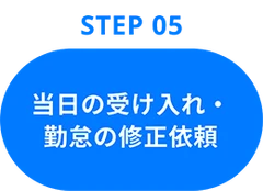 Step05：当日の受け入れ・勤怠の修正依頼